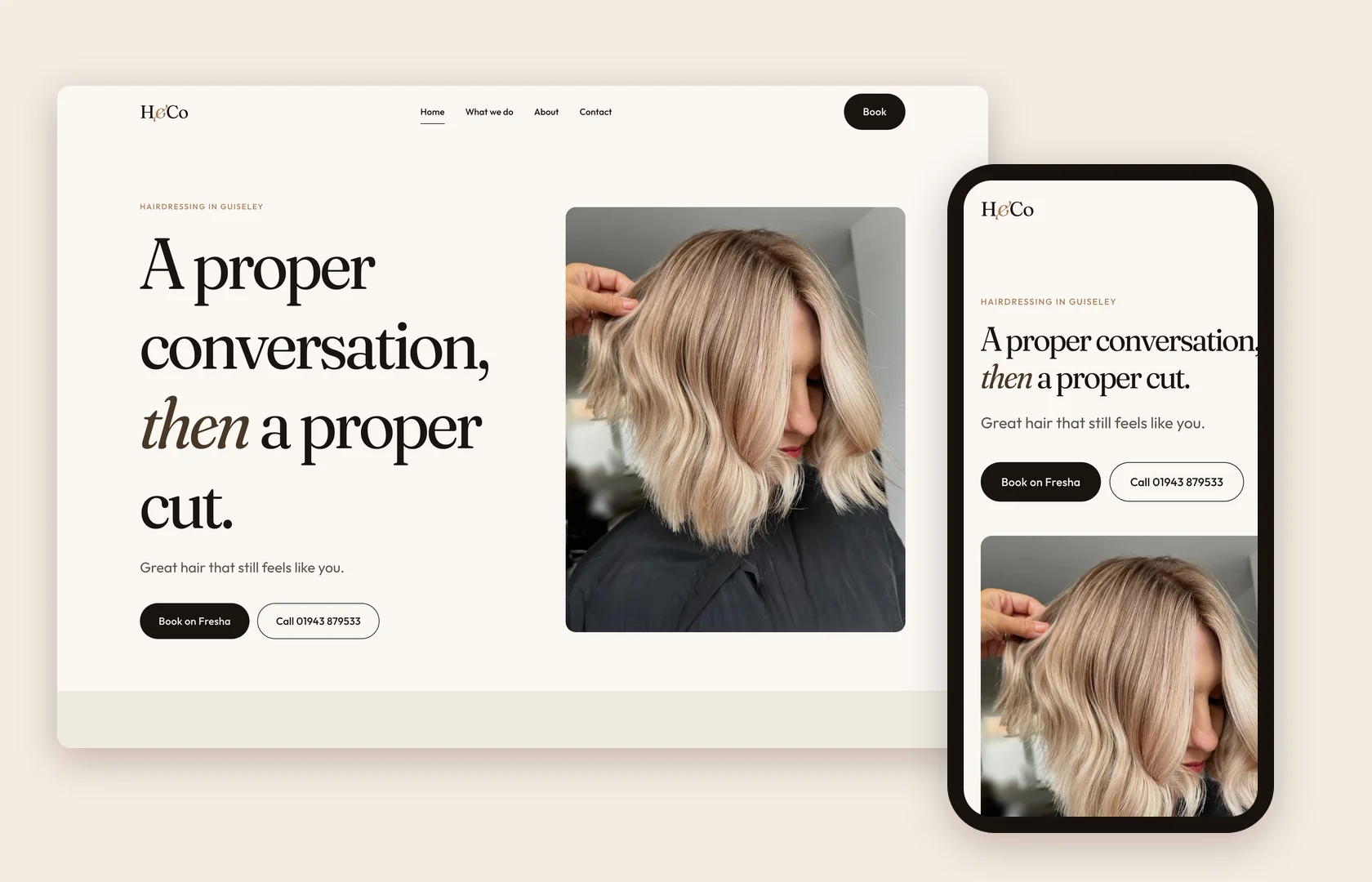 H&Co Hairdressing project visual
